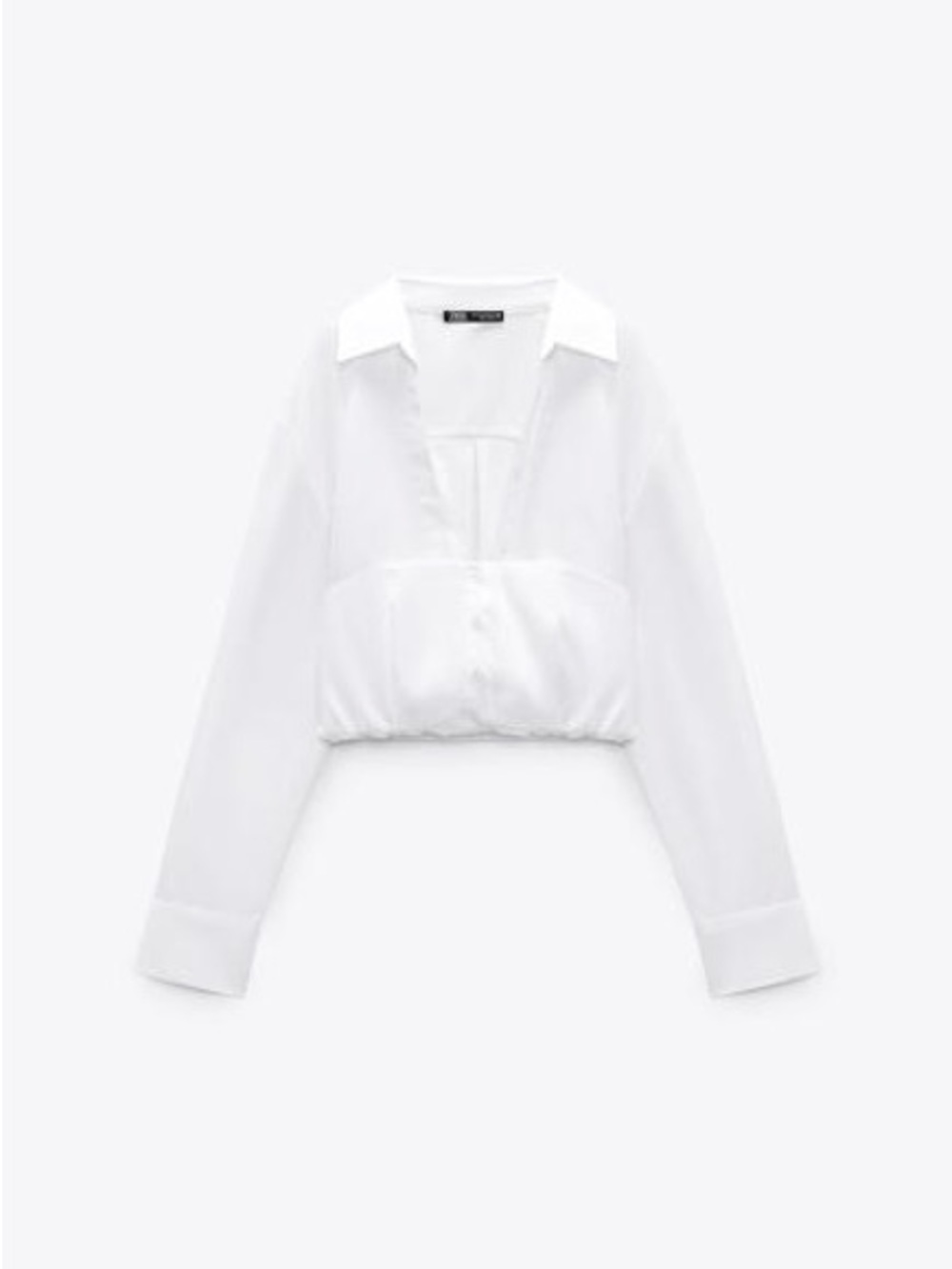 ZARA Gabardine corset shirt